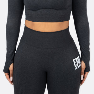 ETM Women's Seamless Pulse Gym Set - Black Marl